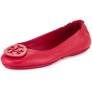 Tory Burch Pink Minnie Travel Ballet Flats